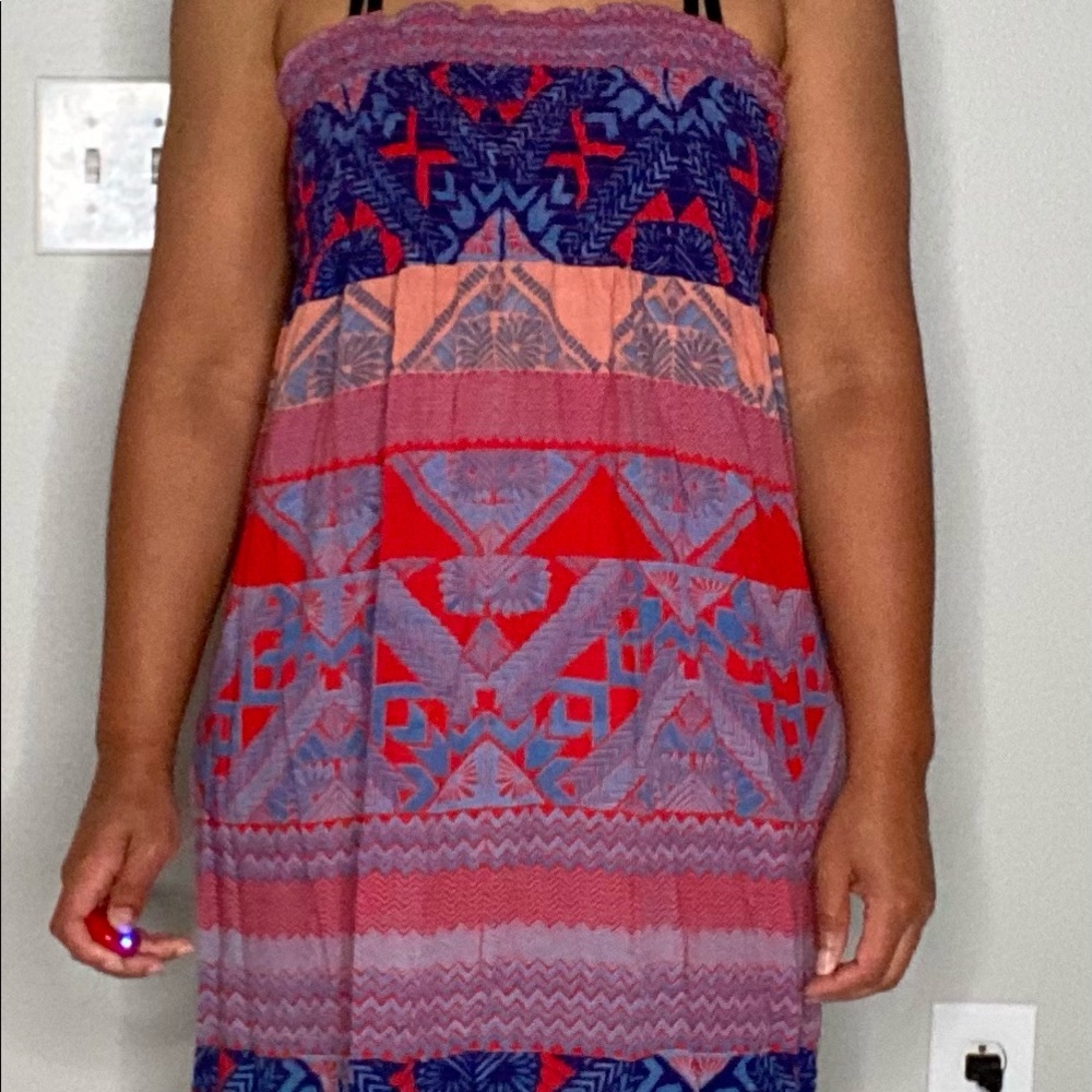 Printed column dress